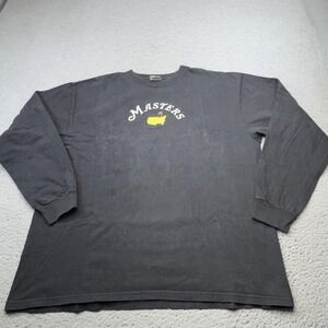 Masters Shirt Mens Extra Large Black Long Sleeve Golf Augusta National USA